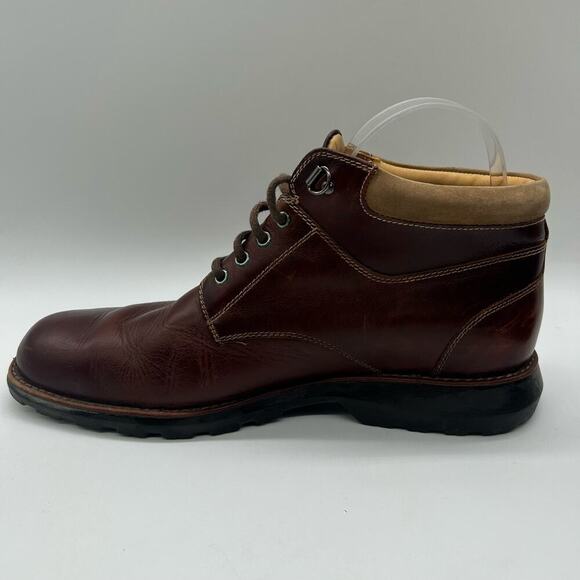 Johnston & Murphy Boots Mens 8M Brown Leather Lace Up Chukka Distressed Boots - Picture 2 of 9